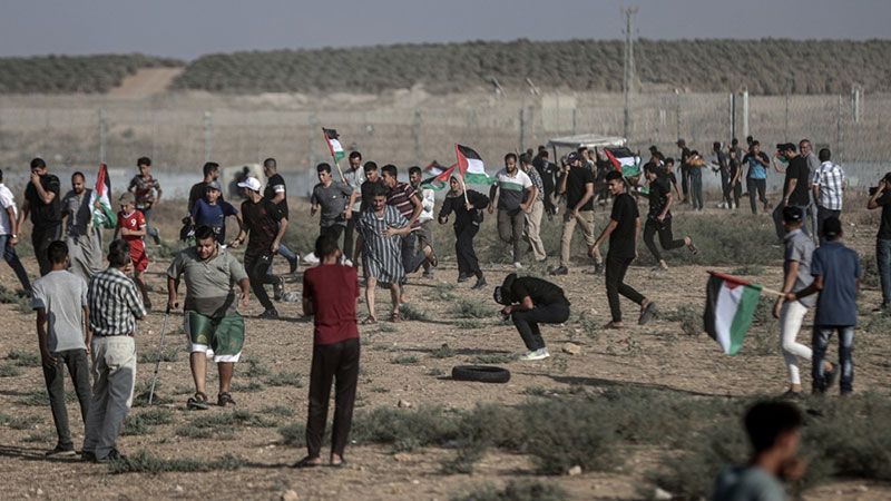 إصابات بقمع الاحتلال تظاهرات غاضبة شرقي غزة نصرة للأقصى
